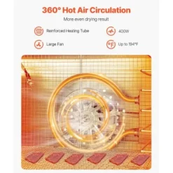 Matdehydrator, 300x305x310 mm, rostfritt stål, elektrisk