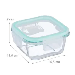 Matförvaringsbehållare Set, Glas, Transparent