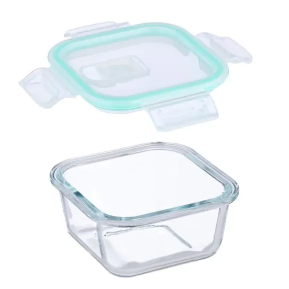 Matförvaringsbehållare Set, Glas, Transparent