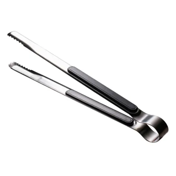 Matlagningstång Rostfritt stål BBQ Steak Clip 25,5 cm Svart