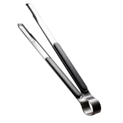 Matlagningstång Rostfritt stål BBQ Steak Clip 25,5 cm Svart