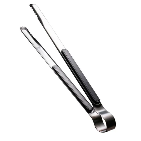 Matlagningstång Rostfritt stål BBQ Steak Clip 25,5 cm Svart