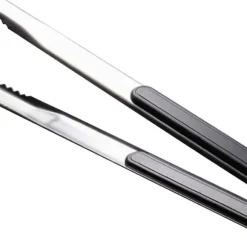 Matlagningstång Rostfritt stål BBQ Steak Clip 25,5 cm Svart