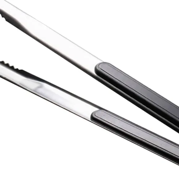 Matlagningstång Rostfritt stål BBQ Steak Clip 25,5 cm Svart