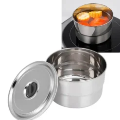 Matlåda Bärbar 304 Rostfritt Stål Matförvaringsbehållare För Skolpicknick Camping 1600ml