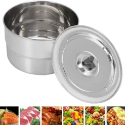 Matlåda Bärbar 304 Rostfritt Stål Matförvaringsbehållare För Skolpicknick Camping 1600ml