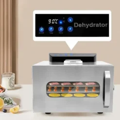 Mattork, 400W, 6 brickor, Temperaturintervall 30-90℃, Timerinställning 30 min-24 tim, Rostfritt stål