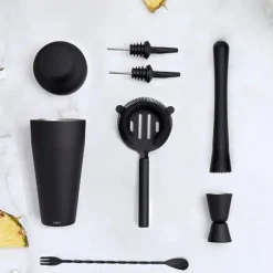 Mattsvart bartenderset