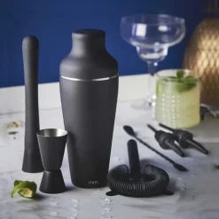 Mattsvart bartenderset