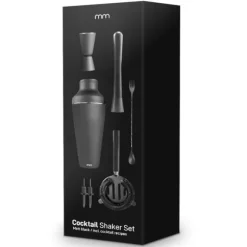 Mattsvart bartenderset