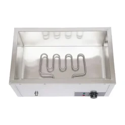 Matvärmare - Bain-marie vattenbad - 3 x 7 l behållare - Rostfritt stål - Buffé servering - Silver