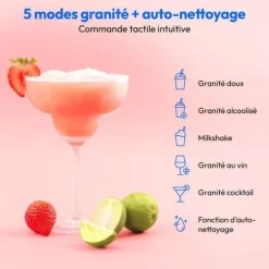 MEDION Is- och Slushed-drycksmaskin - MD12090 - 2,6 l kapacitet - 5 program - 200 W