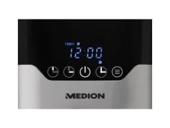 MEDION MD 18458, Droppande kaffebryggare, 1,2 l, Malat kaffe, 900 W, Svart, Rostfritt stål