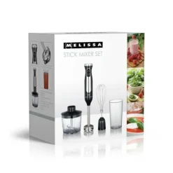 MELISSA Stavmixer med hackare visp kopp 600W Svart / Rostfritt stål