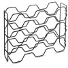Metaltex vinställ Hexagon för 15 flaskor 43x12x34 svart