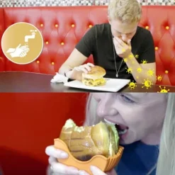 Miljövänlig återanvändbar hamburgare för seniorer och barn
