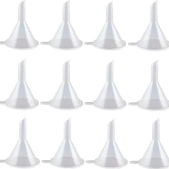 12 mini-plasttrattar för eterisk olja och sandmålning (snedgående öppning)