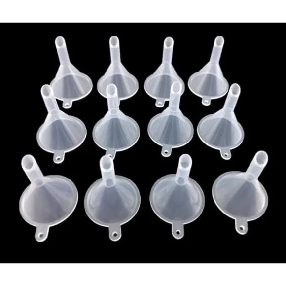12 mini-plasttrattar för eterisk olja och sandmålning (snedgående öppning)