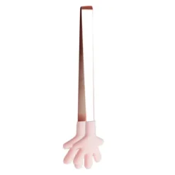 Minitång av silikon Serveringstång Mattång Små barntång för servering Matlagning Förrätter Iskub Frukt Socker Rosa Palmform