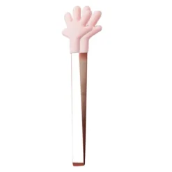 Minitång av silikon Serveringstång Mattång Små barntång för servering Matlagning Förrätter Iskub Frukt Socker Rosa Palmform