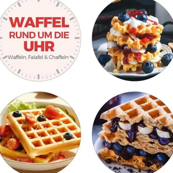 Mini Wafflejärn - HIYAA - Rosa - Non-stick - 10,16 cm - Elektrisk