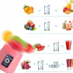 Mixer Bärbar för Smoothies Handhållen Sladdlös Kraftfull