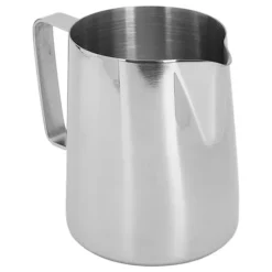 mjölkskummande kanna med latte art-penna glansig silver 304 rostfritt stål innerskala kaffe ångande mjölkgräddekopp 350 ml
