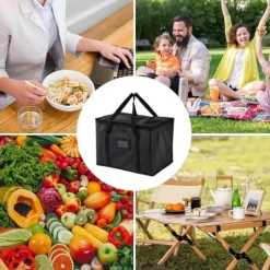 Mjuk kylväska, 50L stor kylväska, picknickväska, termisk matleveransväska, isolerad väska, kylväska för camping, grill, familj, utomhusresor