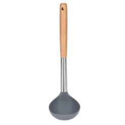 Mjuk silikonsoppslev med slitstarkt trähandtag - nonstick och reptålig