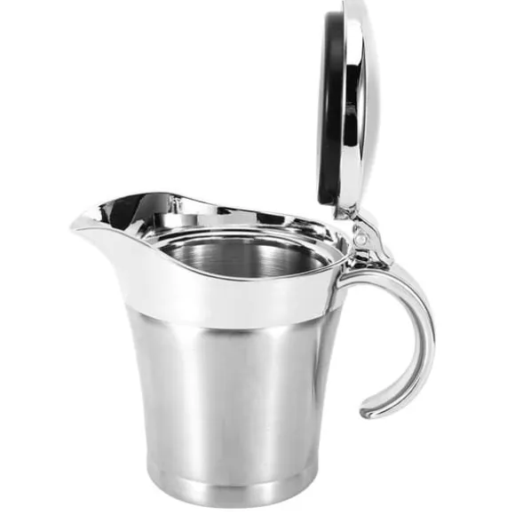 750 ml Gravy Boat 304 rostfri såskanna dubbelväggig biffsåsgryta med lock