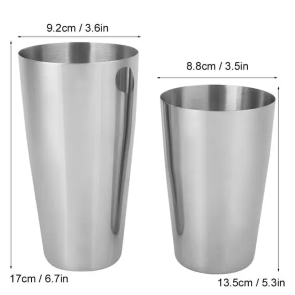 750ml550ml Rostfritt Stål Cocktail Shaker Cup Bar Bartender Dryckesmixverktyg Barware Set