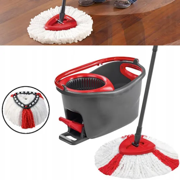 Moppdyna roterande 38 cm – Mikrofiber | Tvättbar | Ersättningsdel för Vileda Easy Wring, Turbo