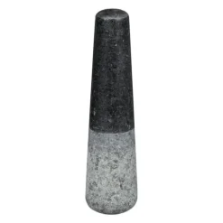 Mortel och stöt, Granit, 12x19,5x19,5 cm, Svart