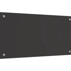 Mörk Grå Kök Backsplash i Härdat Glas - Värmebeständig & Lätt att Rengöra | Storlek: 80x40x0,6 cm