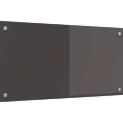 Mörk Grå Kök Backsplash i Härdat Glas - Värmebeständig & Lätt att Rengöra | Storlek: 80x40x0,6 cm