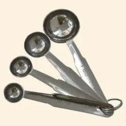 Måttskedar - Set om 4 - Rostfritt stål - 60-80-125-250 ml - Snabb precision