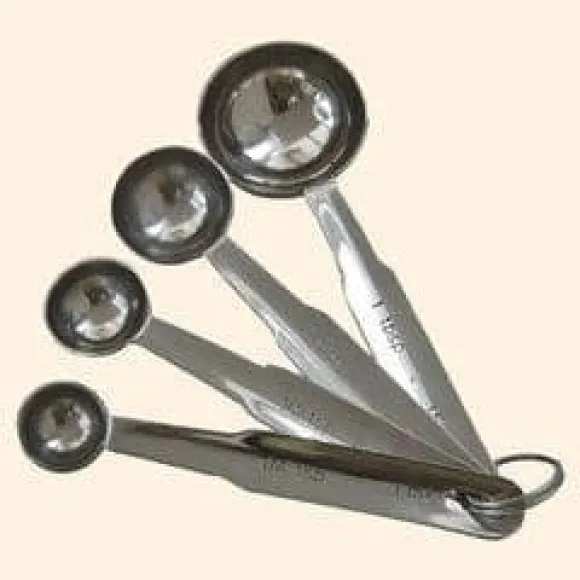 Måttskedar - Set om 4 - Rostfritt stål - 60-80-125-250 ml - Snabb precision