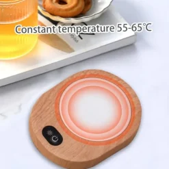 Muggvärmare USB-muggvärmare för skrivbord, trämugg 55-65℃, konstant temperatur, kaffe, bärbar värmeunderlägg