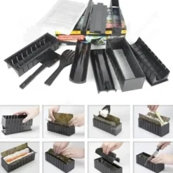 Multifunktionellt sushiverktyg - HTBE® - 10 delar - ABS - Svart - Hemmafix