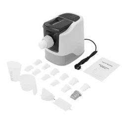 Nudelmaskin för hemmabruk - Elektrisk pastamaskin - 220V - Automatisk - Multifunktion - Rostfritt stål - Rosa
