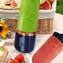 OBOSOE Bärbar Juice Extractor / Juicepress – USB-Uppladdningsbar, Reselock, För Smoothies & Juice