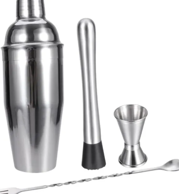 OBOSOE Cocktail set Dubbel shaker 750ml Rostfritt stål Silver 4 delar