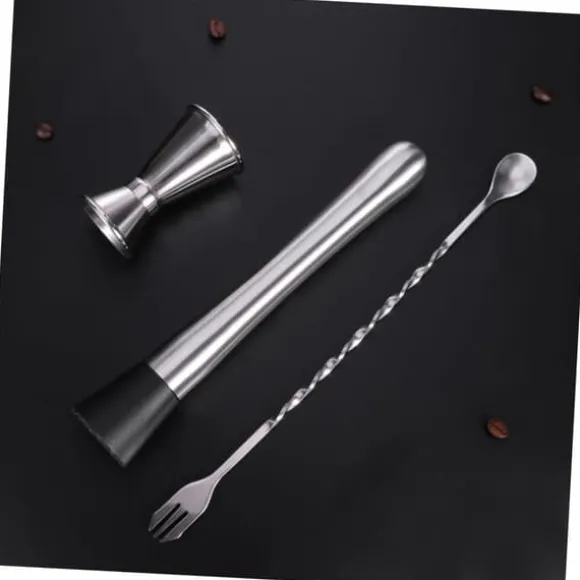 OBOSOE Cocktail set Dubbel shaker 750ml Rostfritt stål Silver 4 delar