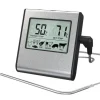 OBOSOE Digital Ugnstermometer / Stektermometer med Timer och Ljudsignal – LCD Kötttermometer för Grill, Ugn och Rökning