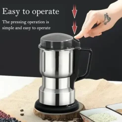 OBOSOE Elektrisk Multifunktionell Kvarn / Kaffekvarn med 4-Bladig Stålkniv – Mal Kaffebönor, Kryddor & Ingredienser