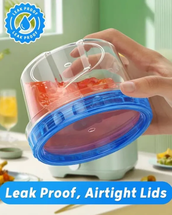 OBOSOE 6-pack Frysförvaringsbehållare - 500ml BPA-fria Matlådor med Skruvlock, Mikrovågs- & Diskmaskinsäkra, Återanvändbara Sopplådor