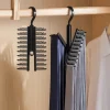 OBOSOE 2-pack roterande galgar för slipsar och bälteshållare med 20 klämmor