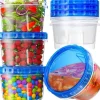 OBOSOE 6-pack runda matlådor 500 ml – BPA-fria, återanvändbara med twist-top lock, kyl & mikro