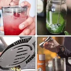 OBOSOE Premium Cocktail shaker Set– 10-delars Barutrustning i Rostfritt Stål