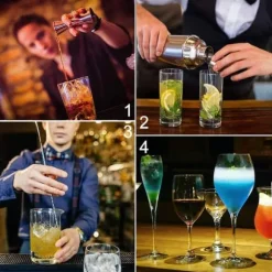 OBOSOE Premium Cocktail shaker Set– 10-delars Barutrustning i Rostfritt Stål